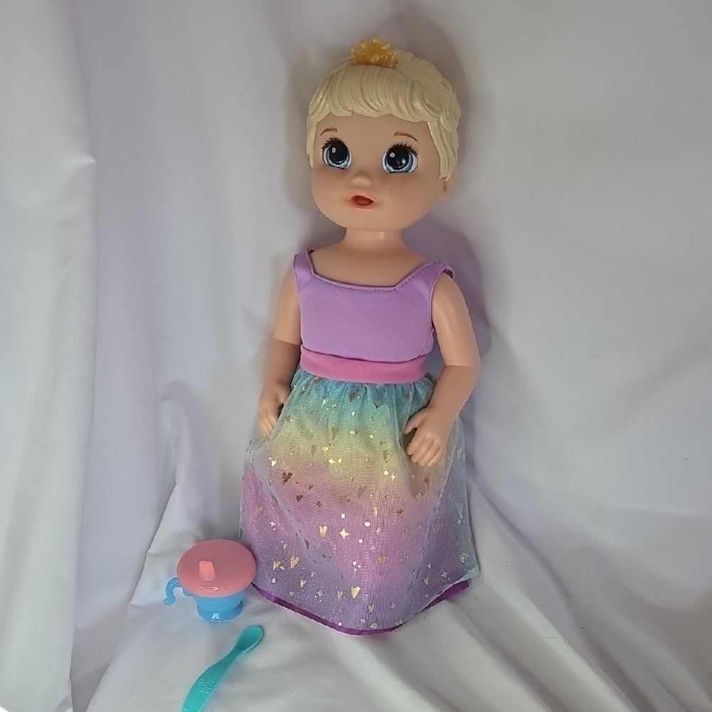 Hasbro Baby Alive Princess Ellie Grows Up Doll With Sippy Cup And Spoon